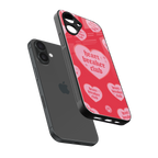 heart breaker club back phone cover | glass case for iphone 16