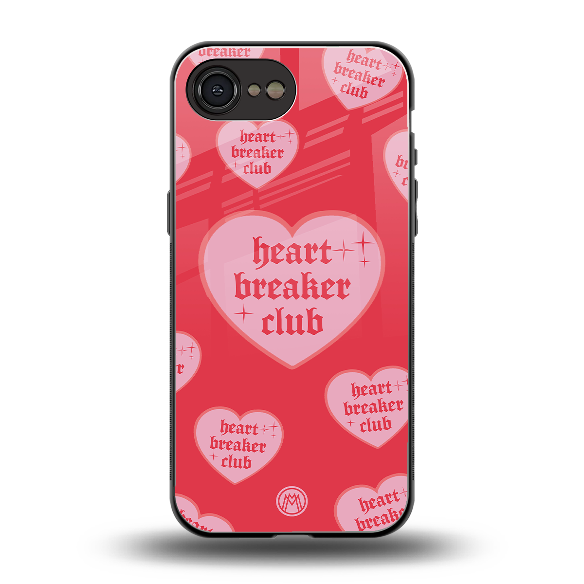 heart breaker club back phone cover | glass case for iphone 16e