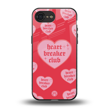 heart breaker club back phone cover | glass case for iphone 16e
