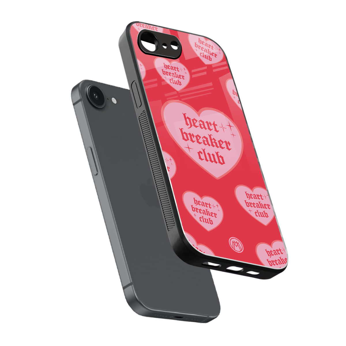 heart breaker club back phone cover | glass case for iphone 16e
