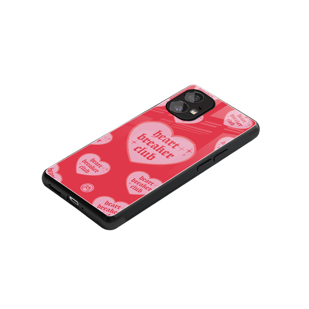 heart breaker club back phone cover | glass case for nothing phone 1