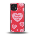 heart breaker club back phone cover | glass case for nothing phone 2