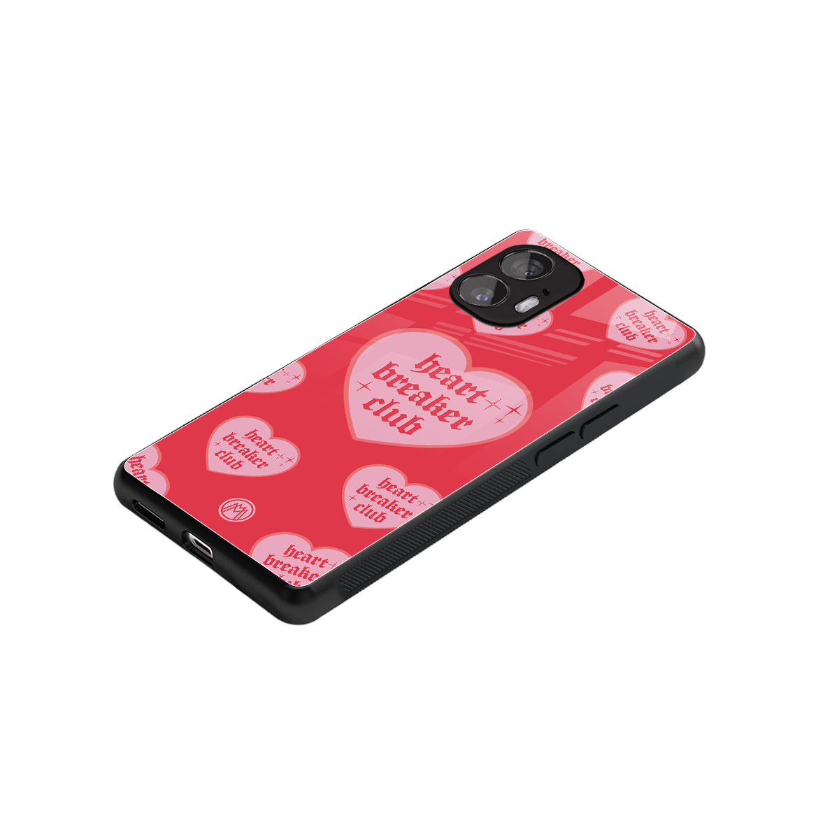 heart breaker club back phone cover | glass case for nothing phone 2