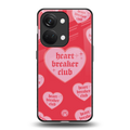 heart breaker club back phone cover | glass case for oneplus nord 3