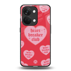 heart breaker club back phone cover | glass case for oneplus nord 3