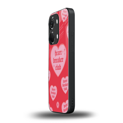 heart breaker club back phone cover | glass case for oneplus nord 3