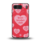 heart breaker club back phone cover | glass case for oneplus nord 4