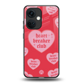 heart breaker club back phone cover | glass case for oneplus nord ce 3
