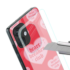 heart breaker club back phone cover | glass case for oneplus nord ce 3