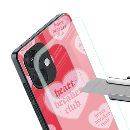 heart breaker club back phone cover | glass case for oneplus nord ce 3