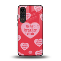 heart breaker club back phone cover | glass case for oneplus nord ce 4 lite