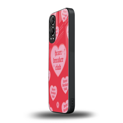 heart breaker club back phone cover | glass case for oneplus nord ce 4 lite