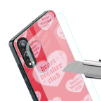 heart breaker club back phone cover | glass case for oneplus nord ce 4 lite