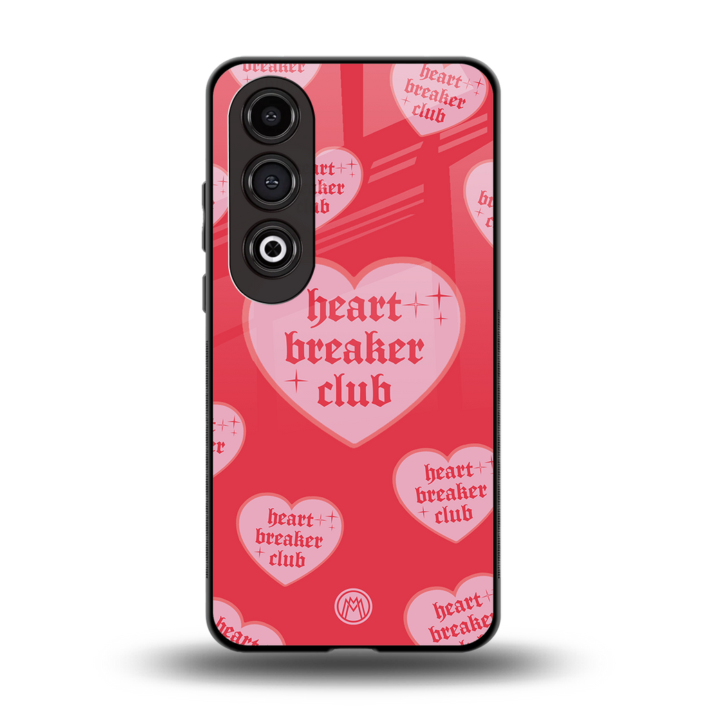 heart breaker club back phone cover | glass case for oneplus nord ce 4