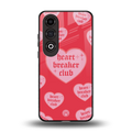 heart breaker club back phone cover | glass case for oneplus nord ce 4