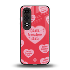 heart breaker club back phone cover | glass case for oneplus nord ce 4