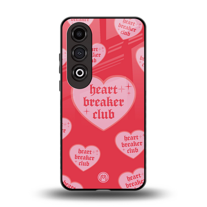 heart breaker club back phone cover | glass case for oneplus nord ce 4