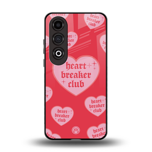 heart breaker club back phone cover | glass case for oneplus nord ce 4