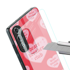 heart breaker club back phone cover | glass case for oneplus nord ce 4
