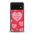 heart breaker club back phone cover | glass case for google pixel 6 pro