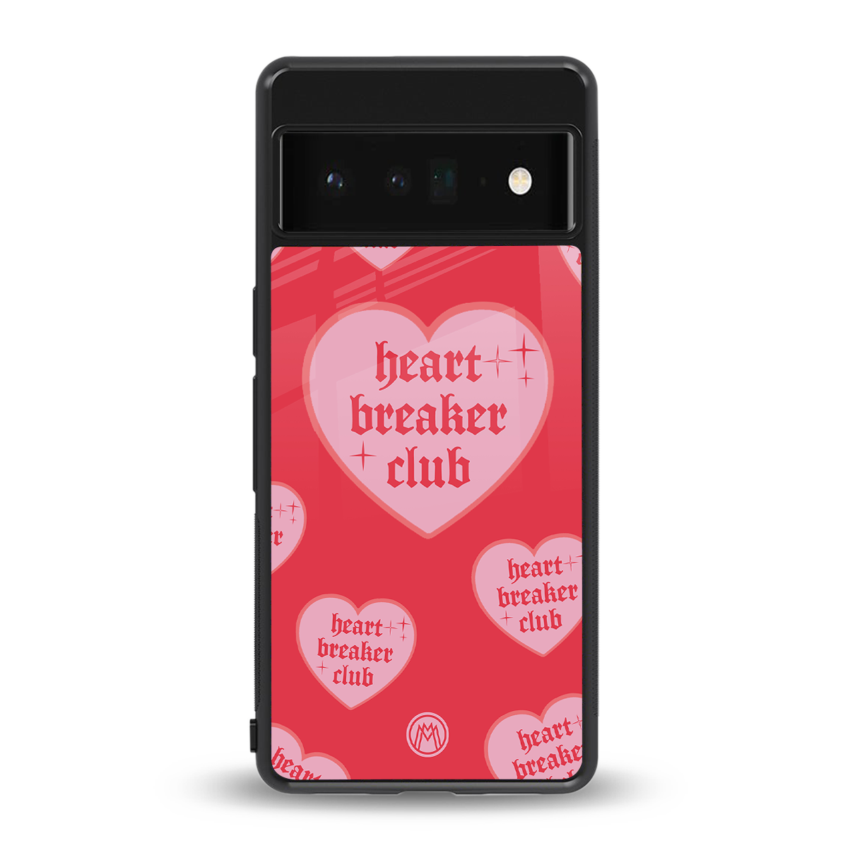 heart breaker club back phone cover | glass case for google pixel 6 pro