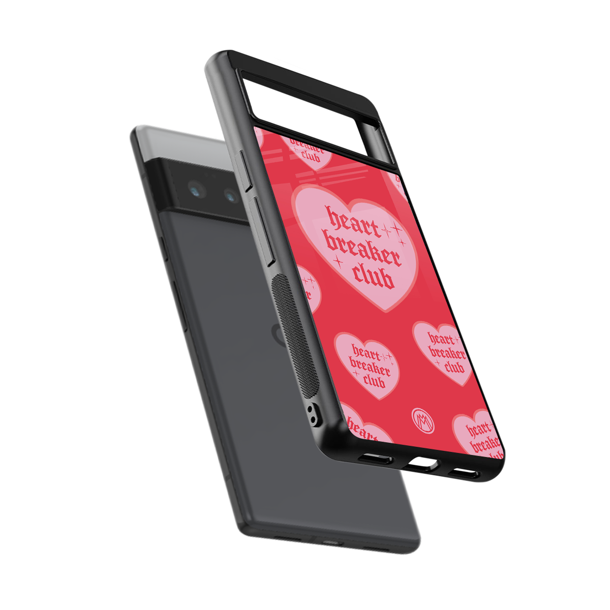 heart breaker club back phone cover | glass case for google pixel 6 pro