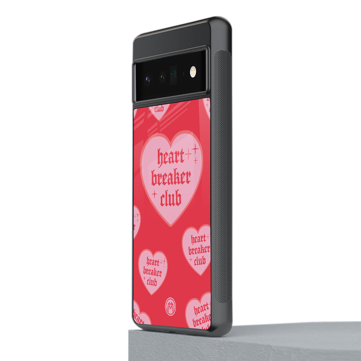heart breaker club back phone cover | glass case for google pixel 6 pro