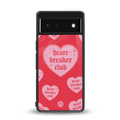 heart breaker club back phone cover | glass case for Google Pixel 6A