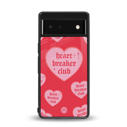 heart breaker club back phone cover | glass case for Google Pixel 6A