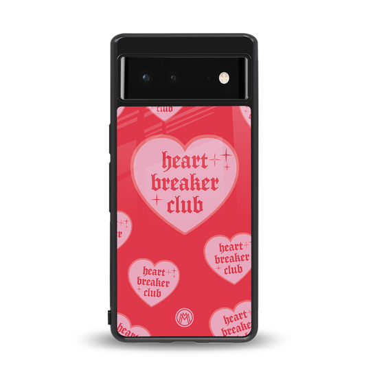 heart breaker club back phone cover | glass case for Google Pixel 6A