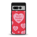 heart breaker club back phone cover | glass case for google pixel 7 pro