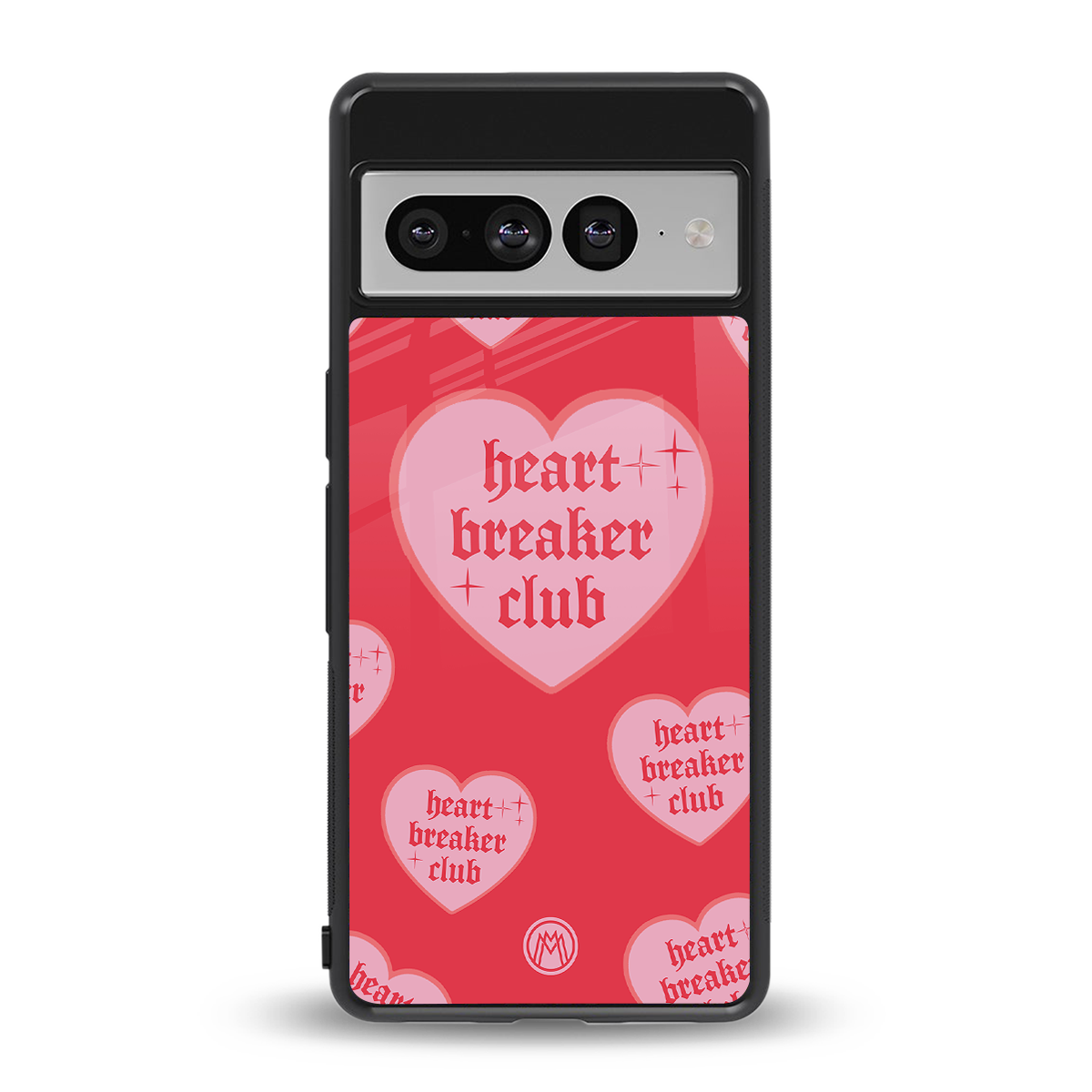 heart breaker club back phone cover | glass case for google pixel 7 pro