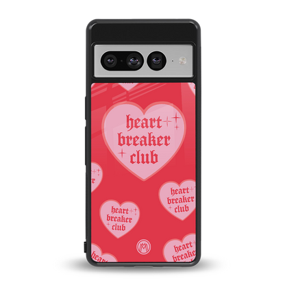 heart breaker club back phone cover | glass case for google pixel 7 pro