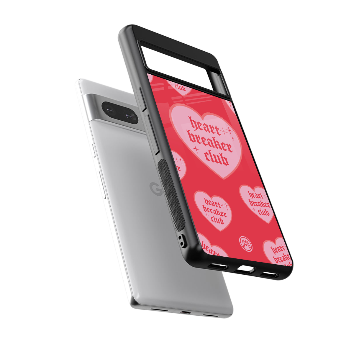 heart breaker club back phone cover | glass case for Google Pixel 7