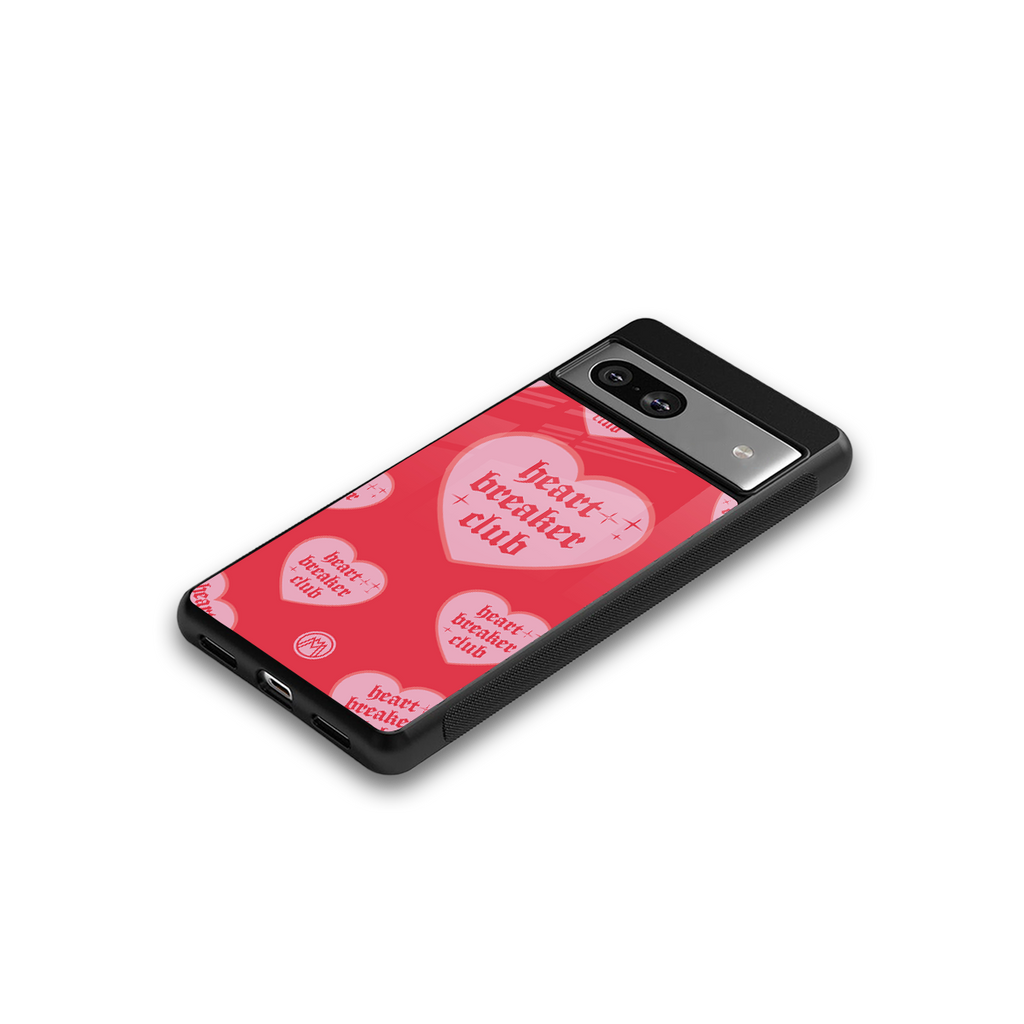 heart breaker club back phone cover | glass case for Google Pixel 7A