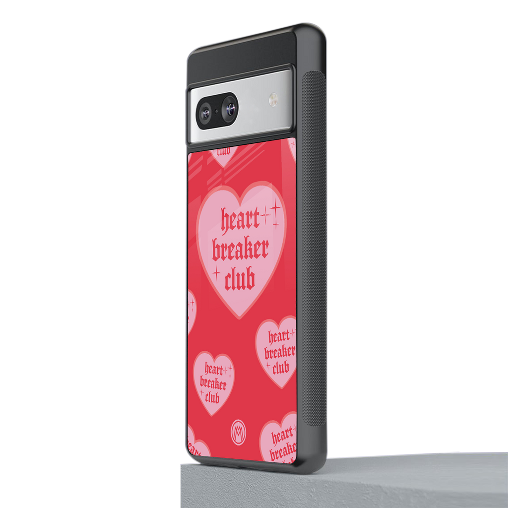 heart breaker club back phone cover | glass case for Google Pixel 7