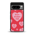 heart breaker club back phone cover | glass case for google pixel 8 pro