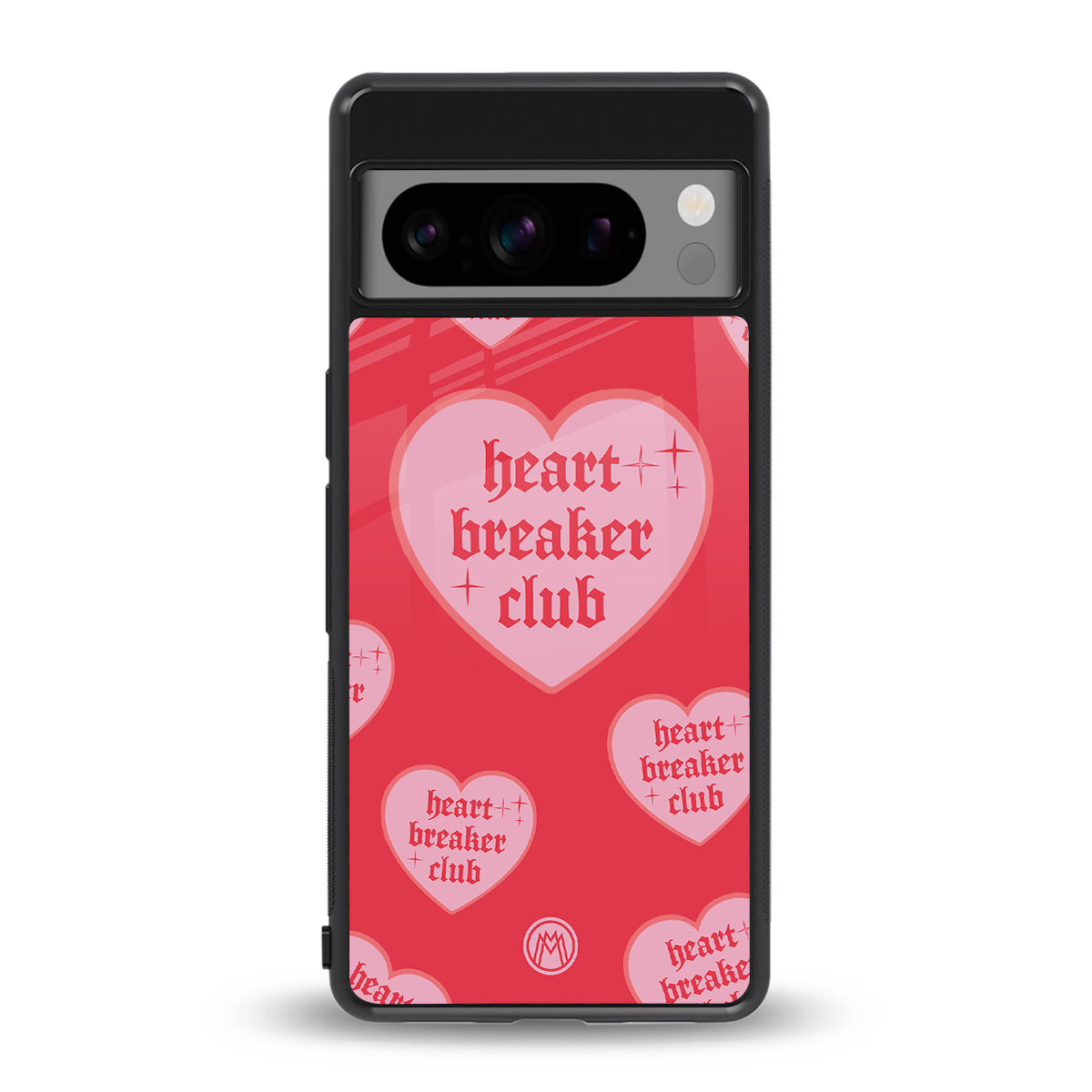 heart breaker club back phone cover | glass case for google pixel 8 pro