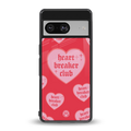 heart breaker club back phone cover | glass case for Google Pixel 8