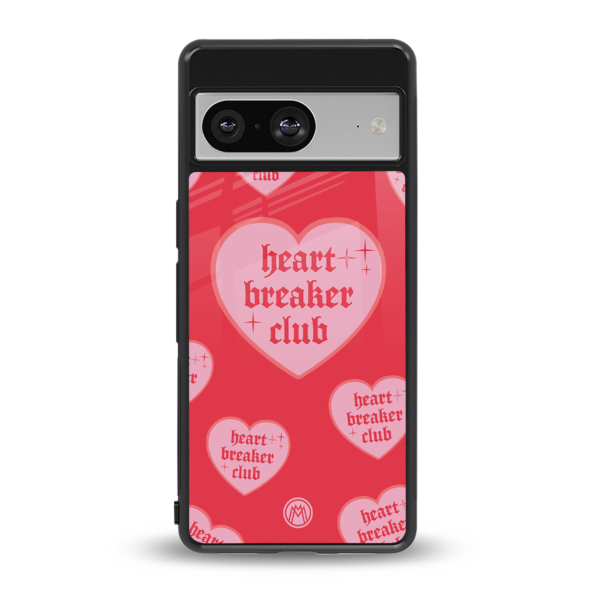 heart breaker club back phone cover | glass case for Google Pixel 8