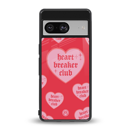 heart breaker club back phone cover | glass case for Google Pixel 8