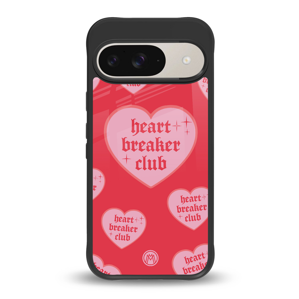 heart breaker club back phone cover | glass case for google pixel 9