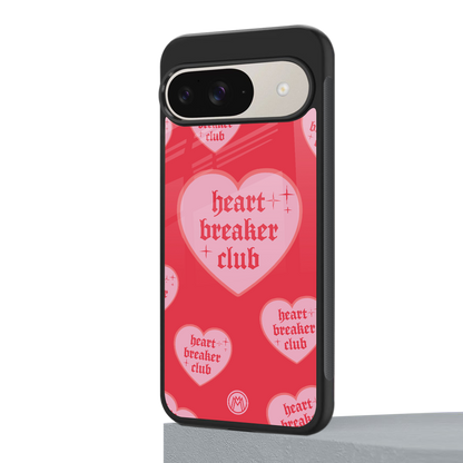 heart breaker club back phone cover | glass case for google pixel 9