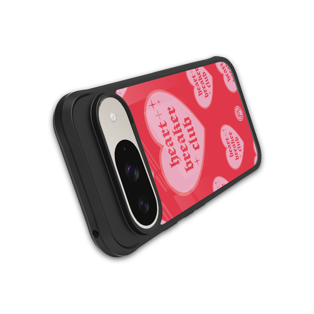 heart breaker club back phone cover | glass case for google pixel 9