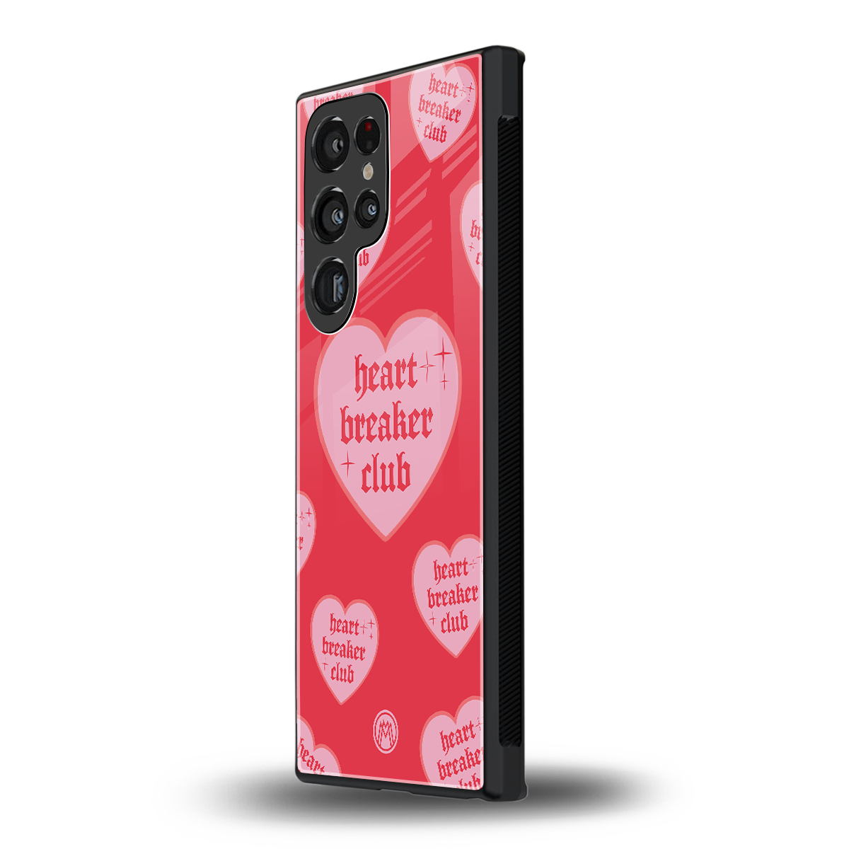 heart breaker club back phone cover | glass case for samsung galaxy s23 ultra