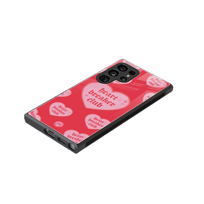 heart breaker club back phone cover | glass case for samsung galaxy s23 ultra