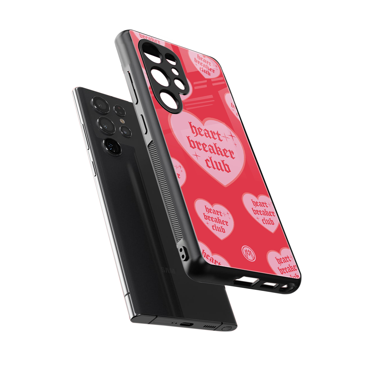 heart breaker club back phone cover | glass case for samsung galaxy s25 ultra