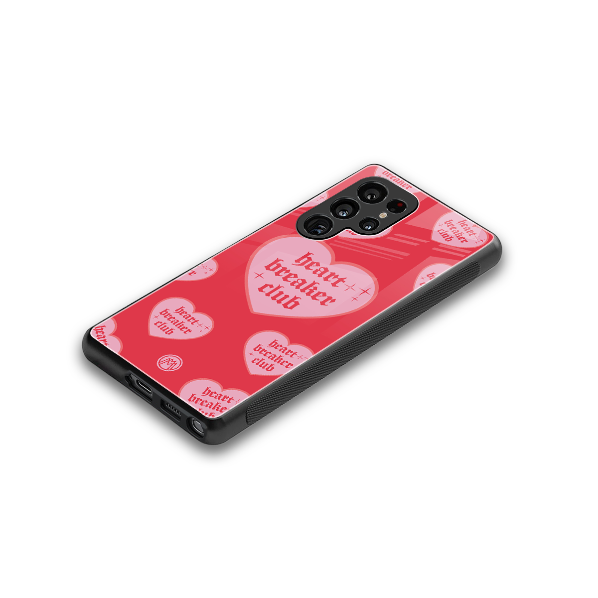 heart breaker club back phone cover | glass case for samsung galaxy s25 ultra