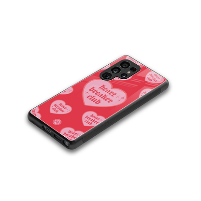 heart breaker club back phone cover | glass case for samsung galaxy s25 ultra