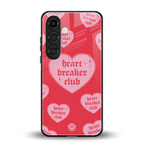 heart breaker club back phone cover | glass case for samsung galaxy s23 plus
